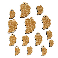 Bundle of Grapes Fruit Solid Mini Wood Shape Charms Jewelry DIY Craft