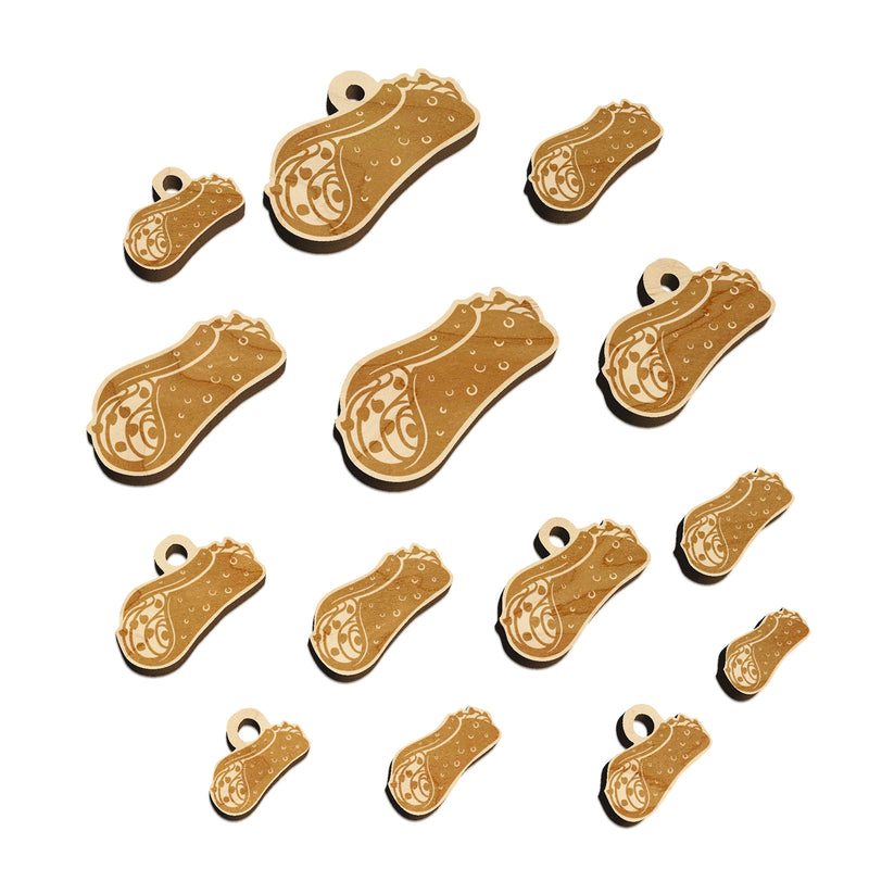 Cannoli Italian Dessert Mini Wood Shape Charms Jewelry DIY Craft