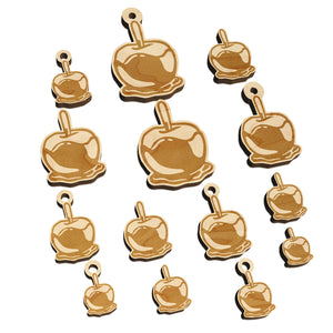 Caramel Candy Apple Mini Wood Shape Charms Jewelry DIY Craft