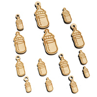 Cute Baby Bottle Mini Wood Shape Charms Jewelry DIY Craft