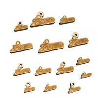 Gas Powered Chainsaw Mini Wood Shape Charms Jewelry DIY Craft