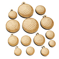 Golf Ball Sports Mini Wood Shape Charms Jewelry DIY Craft
