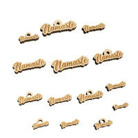 Namaste Script Font Mini Wood Shape Charms Jewelry DIY Craft