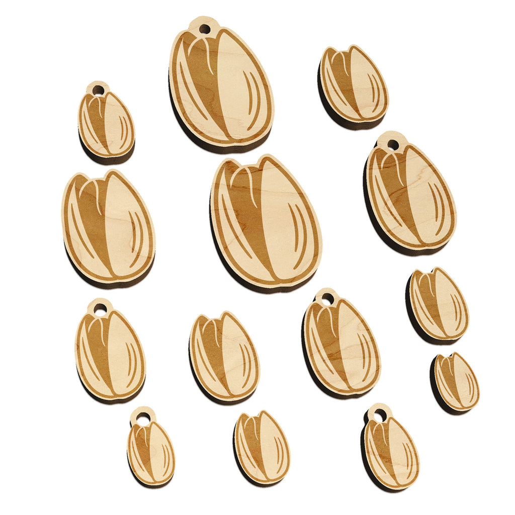 Pistachio Nut Drawing Mini Wood Shape Charms Jewelry DIY Craft