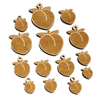 Plump Peach Solid Mini Wood Shape Charms Jewelry DIY Craft