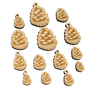 Realistic Pinecone Pine Cone Mini Wood Shape Charms Jewelry DIY Craft