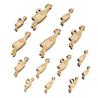 Silly Rubber Chicken Mini Wood Shape Charms Jewelry DIY Craft