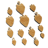 Strawberry Fruit Drawing Mini Wood Shape Charms Jewelry DIY Craft