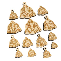 Celtic Triquetra Knot Outline Mini Wood Shape Charms Jewelry DIY Craft