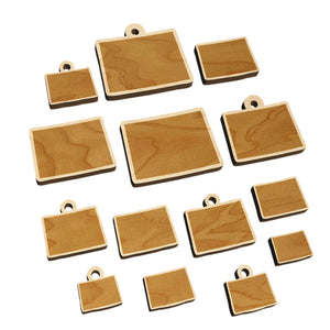 Colorado State Silhouette Mini Wood Shape Charms Jewelry DIY Craft