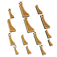 Delaware State Silhouette Mini Wood Shape Charms Jewelry DIY Craft