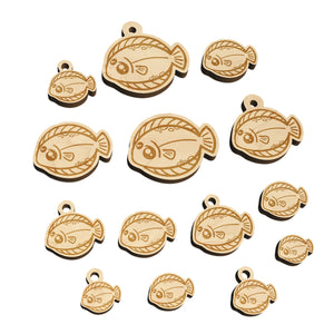 Kawaii Dab Fish Mini Wood Shape Charms Jewelry DIY Craft