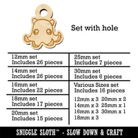 Kawaii Flapjack Octopus Mini Wood Shape Charms Jewelry DIY Craft