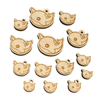 Kawaii Narwhal Mini Wood Shape Charms Jewelry DIY Craft