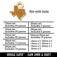 Texas State Silhouette Mini Wood Shape Charms Jewelry DIY Craft