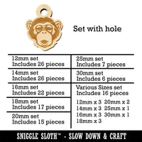 Chimpanzee Primate Ape Mini Wood Shape Charms Jewelry DIY Craft