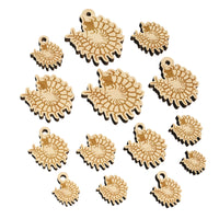 Creepy Crawly Centipede Mini Wood Shape Charms Jewelry DIY Craft