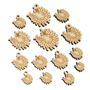 Creepy Crawly Centipede Mini Wood Shape Charms Jewelry DIY Craft