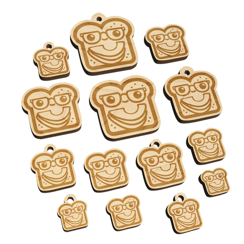 Cute and Kawaii Hipster Avocado Toast Bread Mini Wood Shape Charms Jewelry DIY Craft