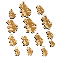 Cute Little Dragon Breathing Fire Mini Wood Shape Charms Jewelry DIY Craft