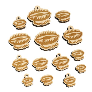 Deadly Bear Trap Mini Wood Shape Charms Jewelry DIY Craft