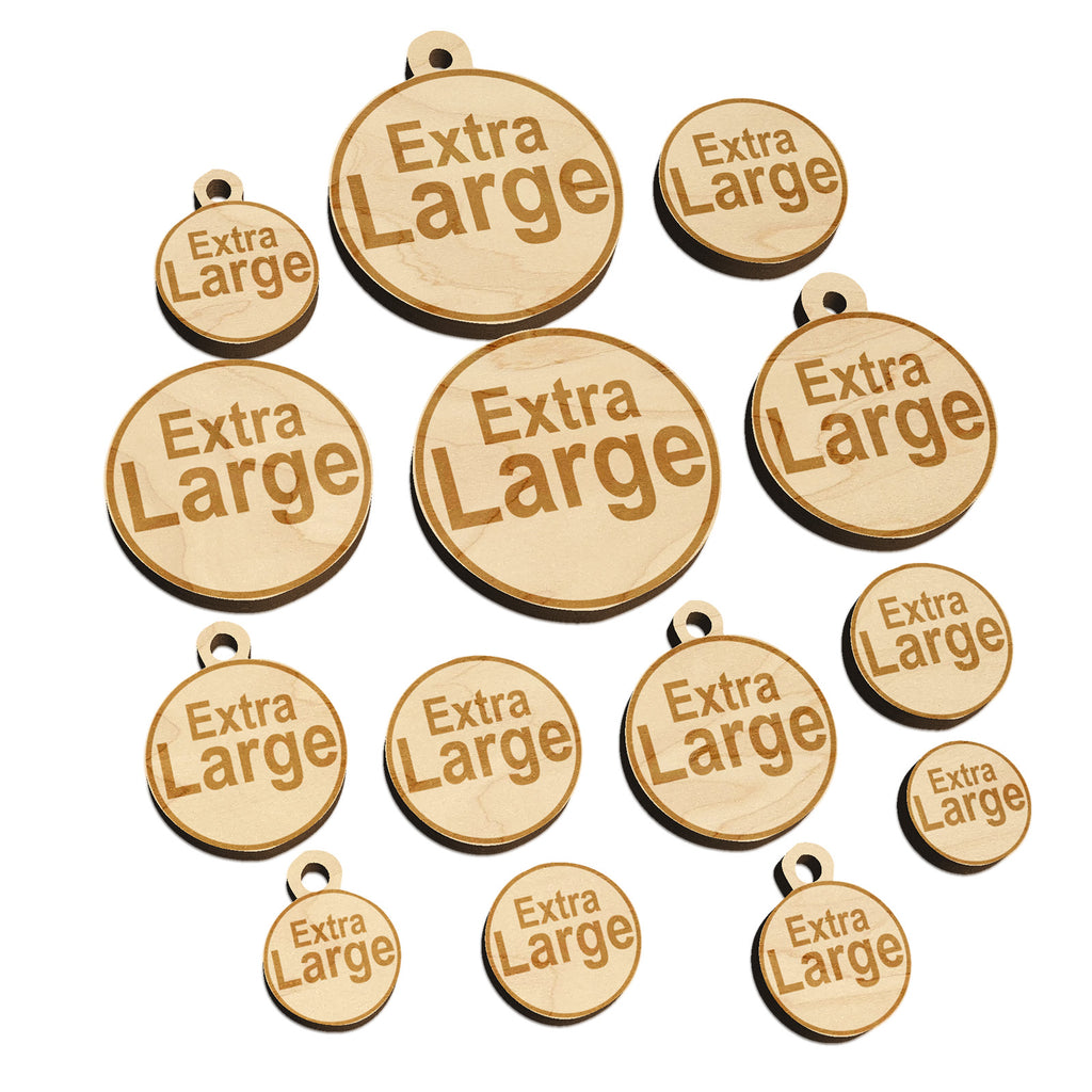 Extra Large Size Tag Mini Wood Shape Charms Jewelry DIY Craft