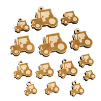 Tractor Farm Vehicle Mini Wood Shape Charms Jewelry DIY Craft