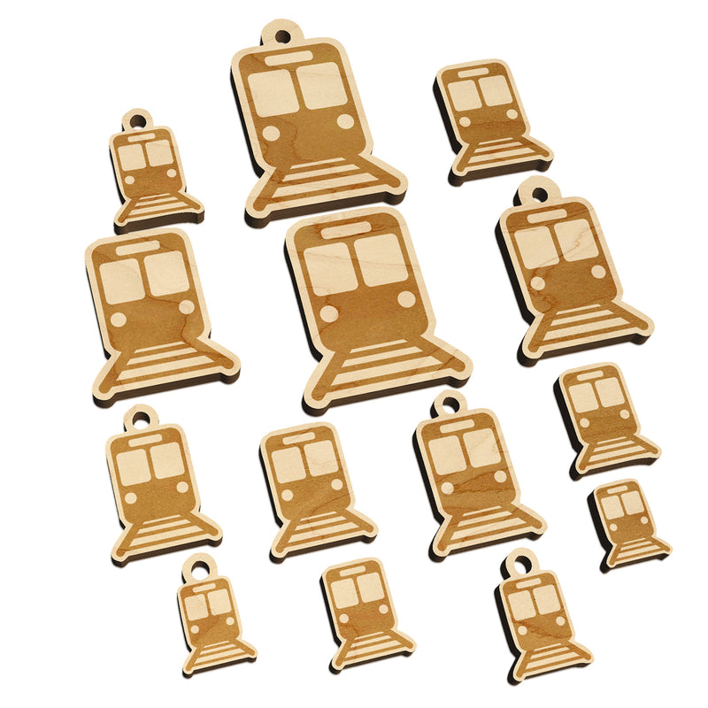 Train Tram Rail Railway Station Icon Mini Wood Shape Charms Jewelry DIY Craft