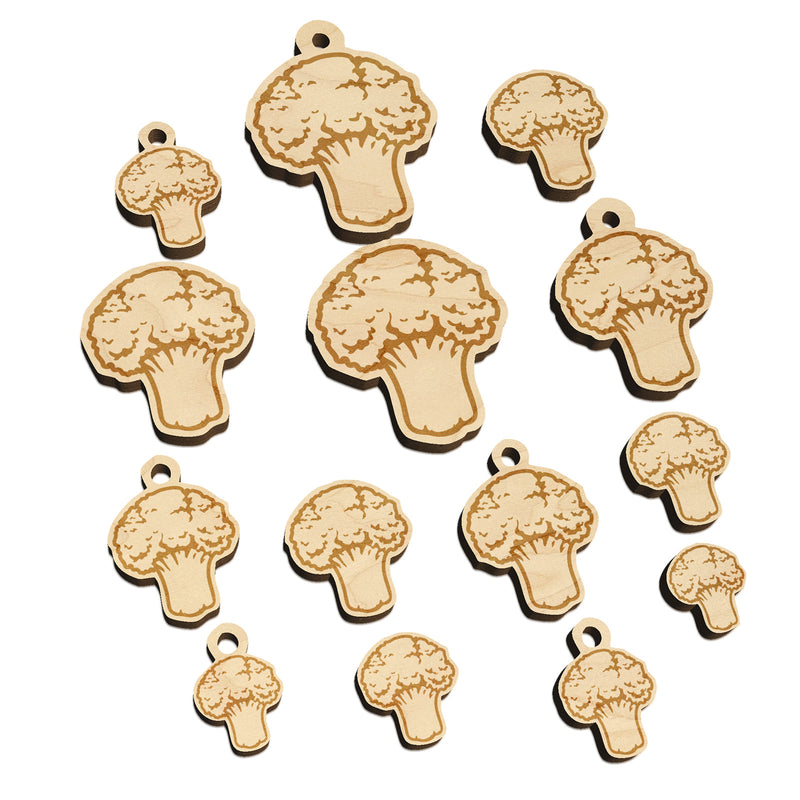 Vegetable Broccoli Mini Wood Shape Charms Jewelry DIY Craft