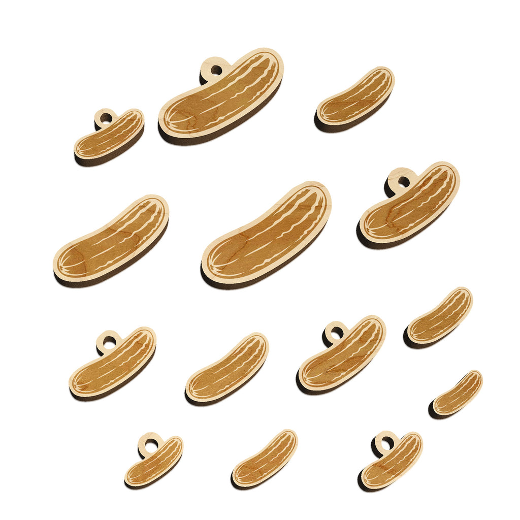 Vegetable Cucumber Mini Wood Shape Charms Jewelry DIY Craft