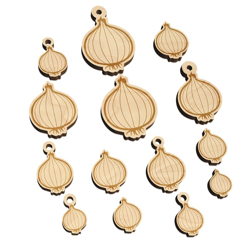 Vegetable Onion Plant Mini Wood Shape Charms Jewelry DIY Craft