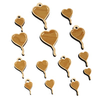 Heart Balloon Valentine's Day Mini Wood Shape Charms Jewelry DIY Craft