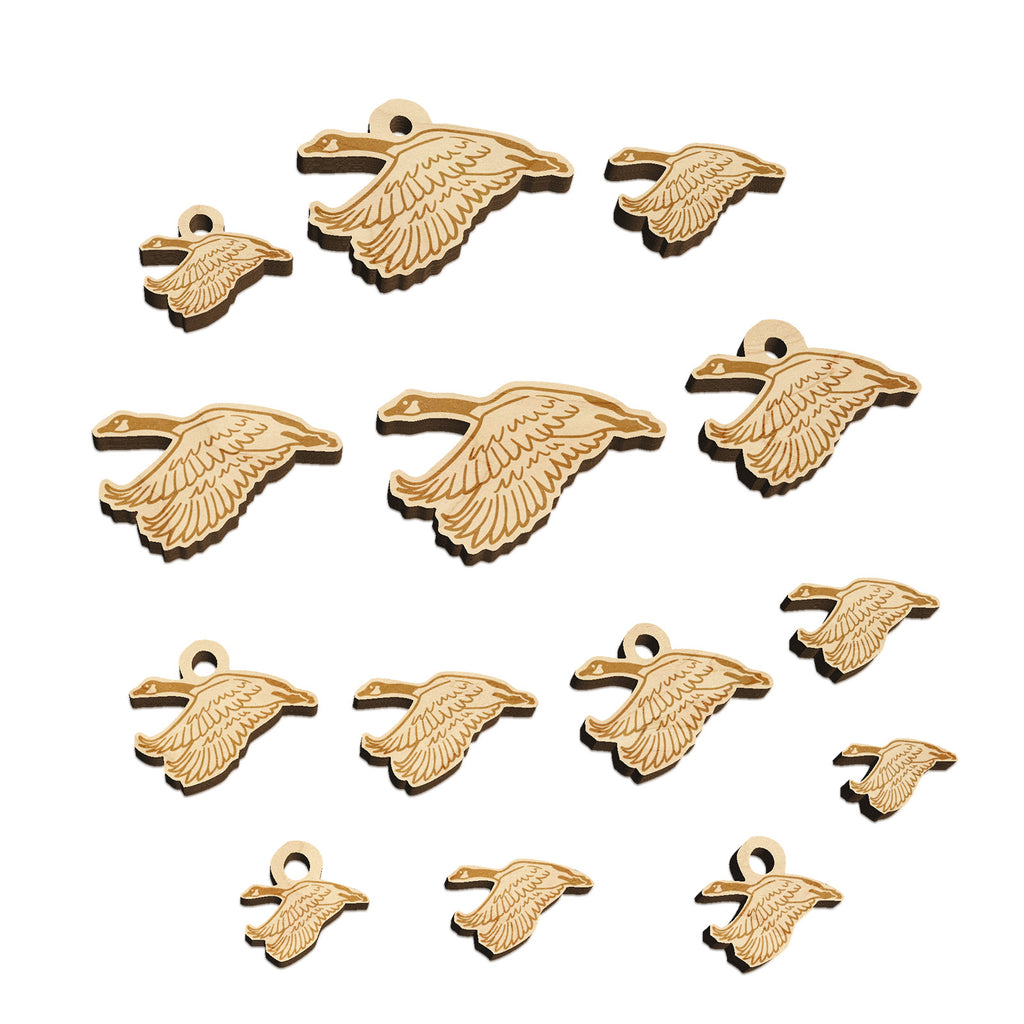 Canadian Goose Canada Mini Wood Shape Charms Jewelry DIY Craft