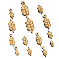 Wheat Food Icon Mini Wood Shape Charms Jewelry DIY Craft