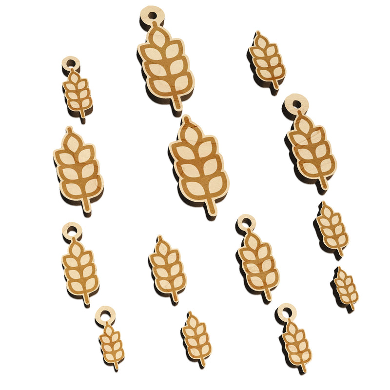 Wheat Food Icon Mini Wood Shape Charms Jewelry DIY Craft