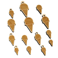 Ice Cream Cone Silhouette Mini Wood Shape Charms Jewelry DIY Craft