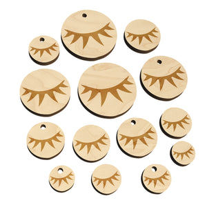 Sweet Eyelashes Single Mini Wood Shape Charms Jewelry DIY Craft