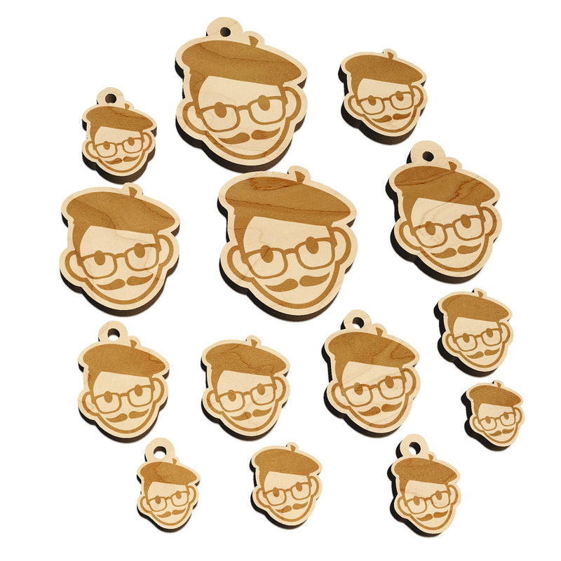 Artist Icon Mini Wood Shape Charms Jewelry DIY Craft