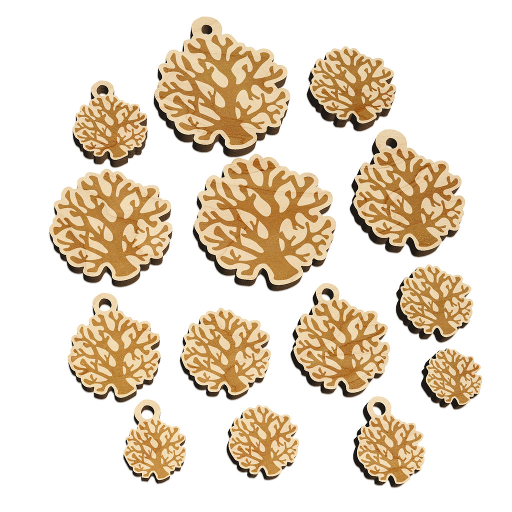 Coral from the Ocean Reef Mini Wood Shape Charms Jewelry DIY Craft