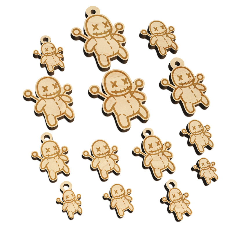 Creepy Voodoo Doll Mini Wood Shape Charms Jewelry DIY Craft