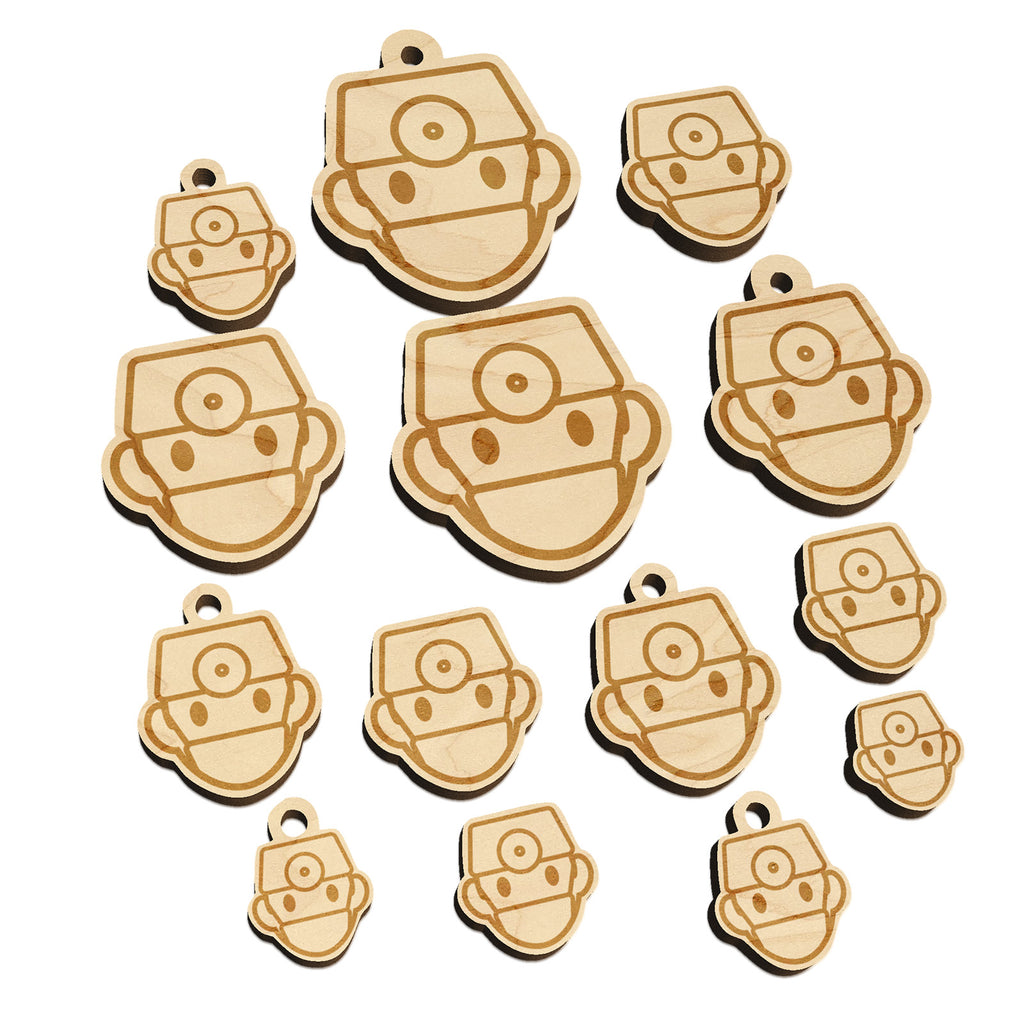Occupation Medical Doctor Surgeon Icon Mini Wood Shape Charms Jewelry DIY Craft