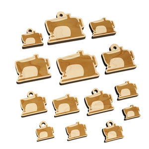 Sewing Machine Silhouette Mini Wood Shape Charms Jewelry DIY Craft