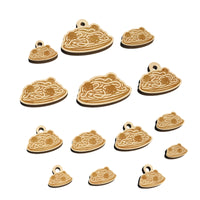 Spaghetti and Meatballs Italian Pasta Mini Wood Shape Charms Jewelry DIY Craft