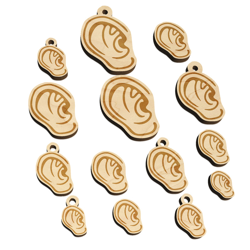 The Human Ear Mini Wood Shape Charms Jewelry DIY Craft