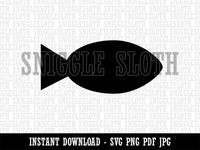 Fish Solid Clipart Digital Download SVG PNG JPG PDF Cut Files