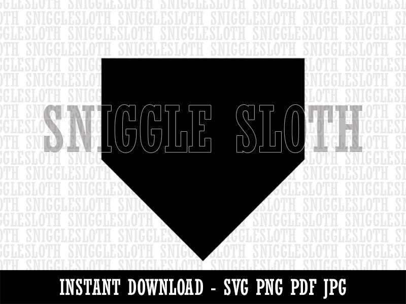 Home Plate Baseball Clipart Digital Download SVG PNG JPG PDF Cut Files