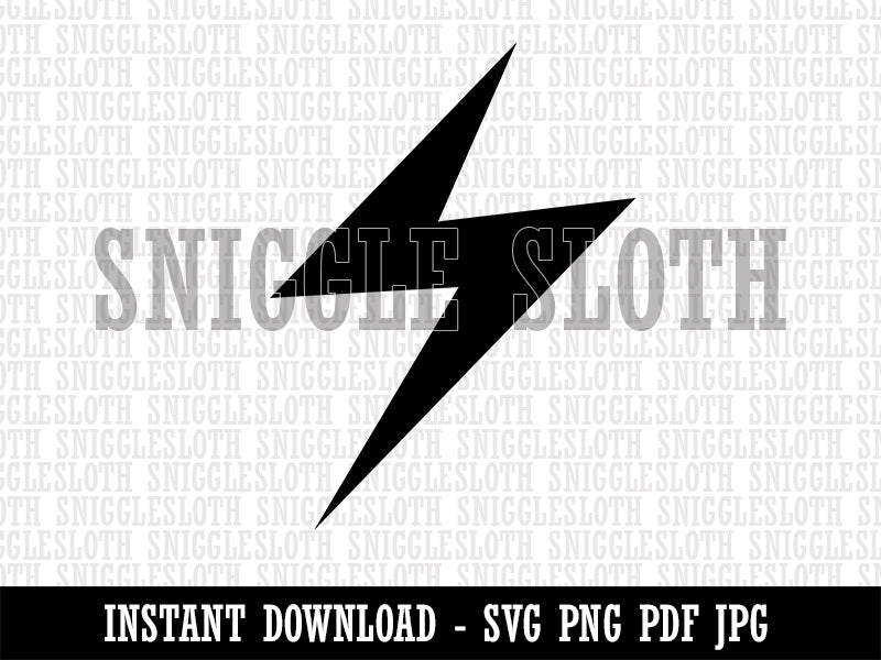 Lightning Bolt Thunderbolt Clipart Digital Download SVG PNG JPG PDF Cut Files