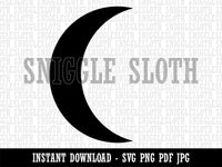 Moon Partial Clipart Digital Download SVG PNG JPG PDF Cut Files