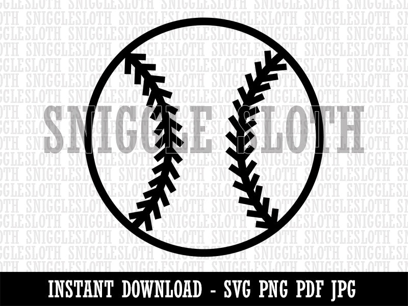 Baseball Softball Clipart Digital Download SVG PNG JPG PDF Cut Files