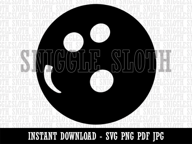 Bowling Ball Clipart Digital Download SVG PNG JPG PDF Cut Files